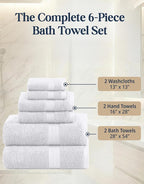 LANE LINEN 100% Cotton Bath Towel Set - Image 4