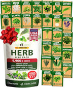 HOME GROWN 25 Herb Seeds for Planting 8, 700+ Non-GMO Heirloom Seeds | Extra by HOMEGROWN