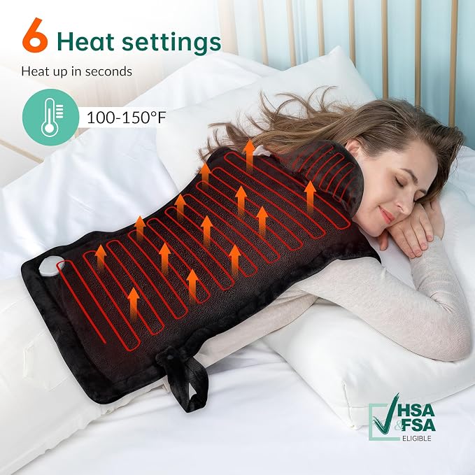 Heating Pad for Neck and Shoulders and Back, Heated Pad for Back Pain Relief - Image 3