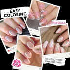 UNA GELLA Short Oval Round Nail Tips Pre Etched Short Oval Gel Nail Tips Soft - Image 2