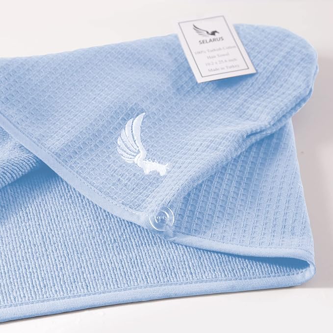 100% Turkish Cotton Hair Towel Wrap - Image 4