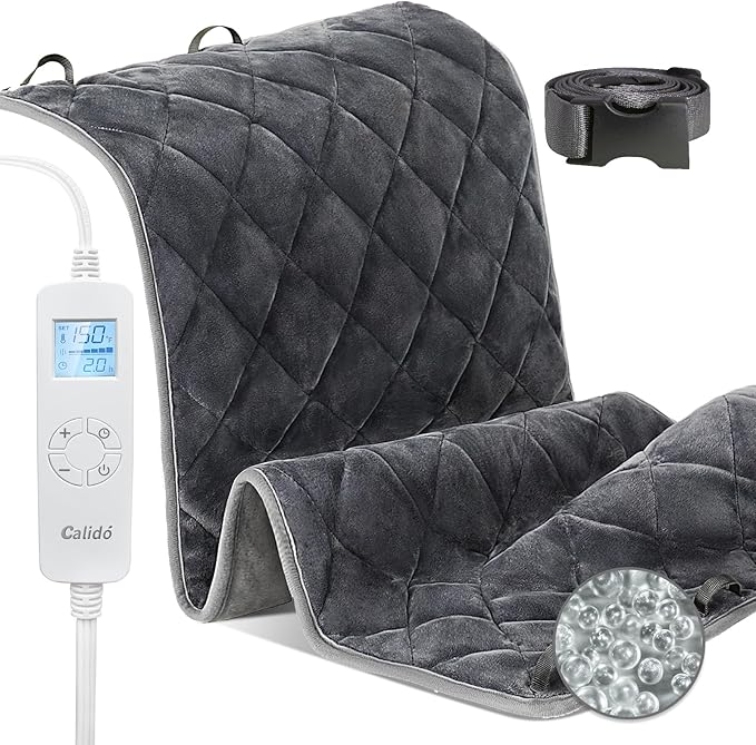 Weighted Heating Pad for Back & Cramps Relief by Calido