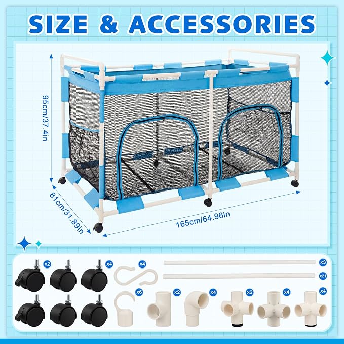 Briwooody 333 Gallon Pool Float Storage, Beach Balls - Image 2