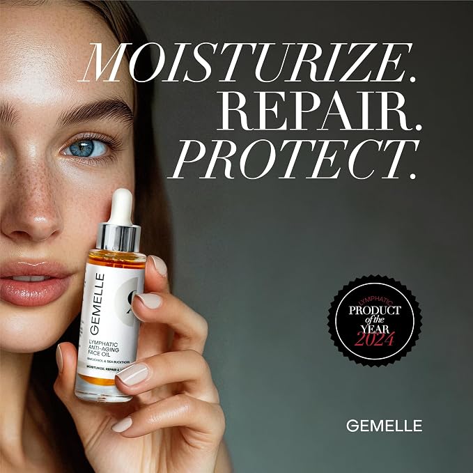 GEMELLE Lymphatic Anti-Aging Face Oil | 10x Award winner | Vitamin C, E & A | - Image 2