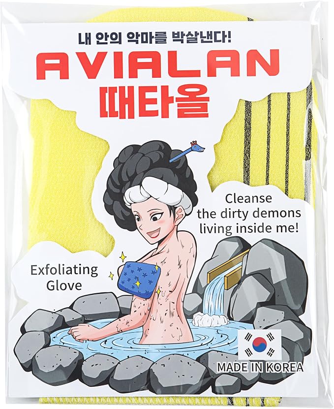 Exfoliating Glove loofah Korean Skin Care face Lip Body Scrub Body wash Dry by Unknown