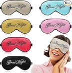 Syhood 6 Pieces Silk Sleep Eye Cover Masks Satin Eye Mask Soft Blindfold by Syhood