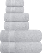 Elvana Home Ultra Soft 6 Pack Cotton Towel Set, Contains 2 Bath Towels 28x55 by Unknown