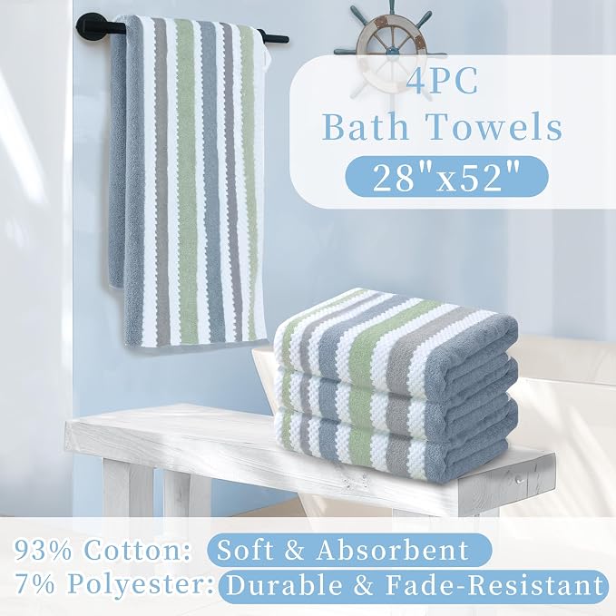 Striped Bath Towels - Image 6