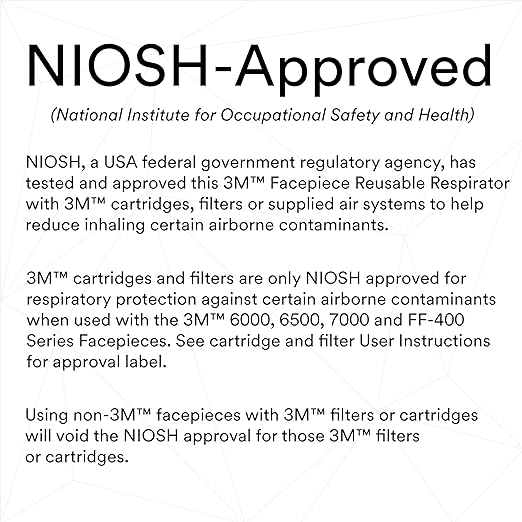 3M Half Facepiece Reusable Respirator 6300, Four-Point Harness, Comfortable Fit - Image 2