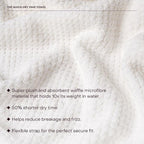 Everist The Quick-Dry Hair Towel, Microfiber, 50% Shorter Dry Time, Flexible - Image 2