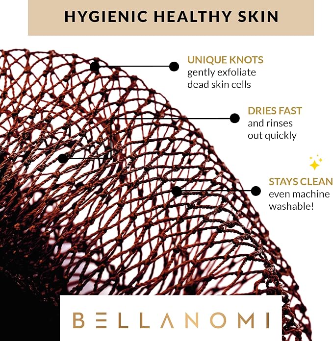 BELLANOMI African Exfoliating Net Sponge, Ethically sourced from Nigeria - Image 6