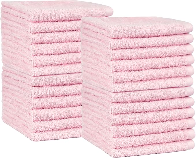 Amazon Basics Highly Absorbent, Fast Drying 100% Cotton Washcloths by AmazonBasics