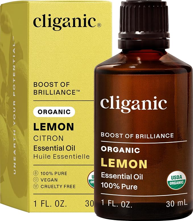 Cliganic USDA Organic Lemon Essential Oil by Cliganic