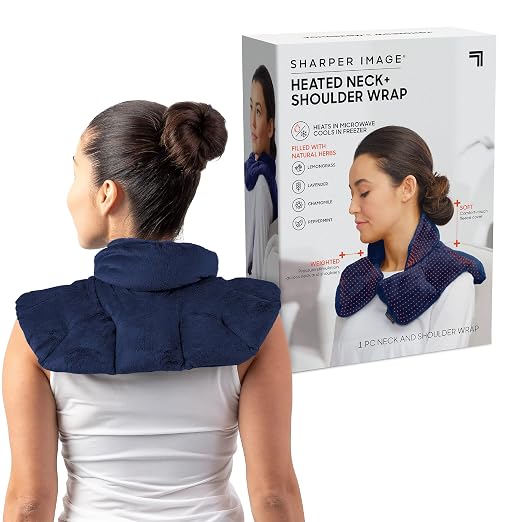 Sharper Image Heated Neck & Shoulder Wrap by SHARPERIMAGE
