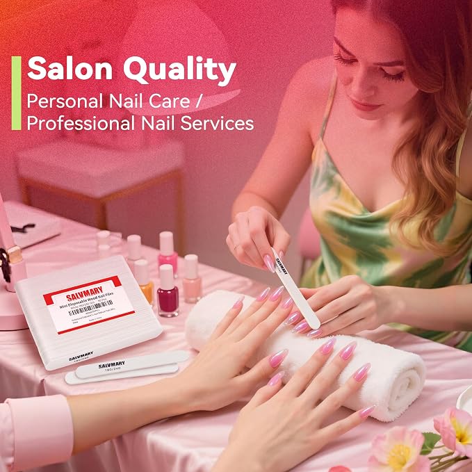 Professional Disposable Small Nail Files 180/240 Grit Double Sided White Emery - Image 7