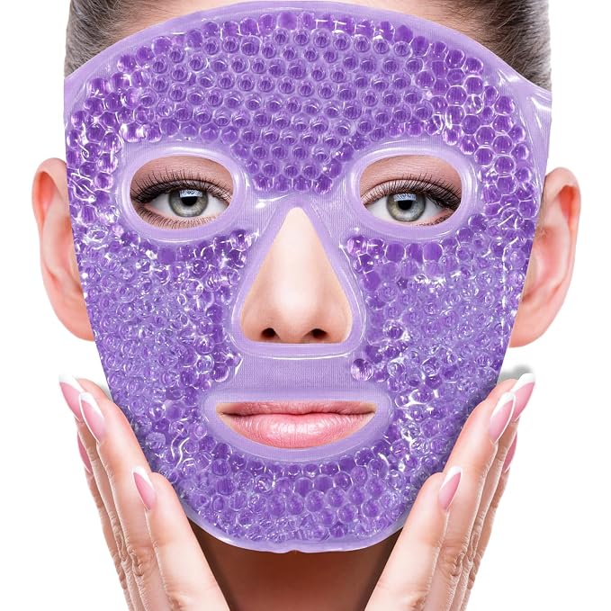 ZNÖCUETÖD Face Ice Mask Facial Ice Packs Gel Hot Cold Compress by ZN%C3%96CUET%C3%96D