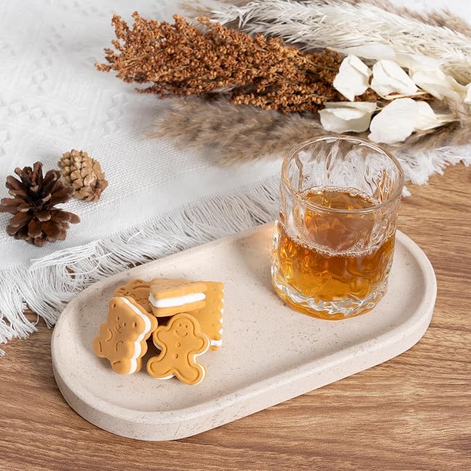 Koville Natural Marble Tray for Bathroom, Vanity Decorative Marble Trays for - Image 5