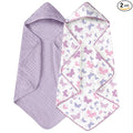 Yoofoss Hooded Baby Towels for Newborn 2 Pack 100% Muslin Organic Cotton Baby by YOOFOSS