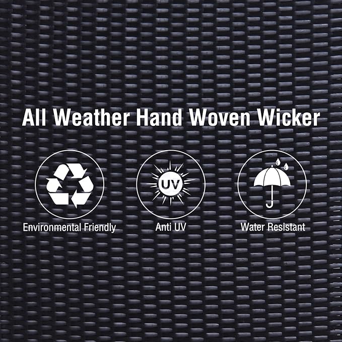 Outsunny Valet Pool Towel Rack, Waterproof PE Plastic Rattan Wicker Storage - Image 4