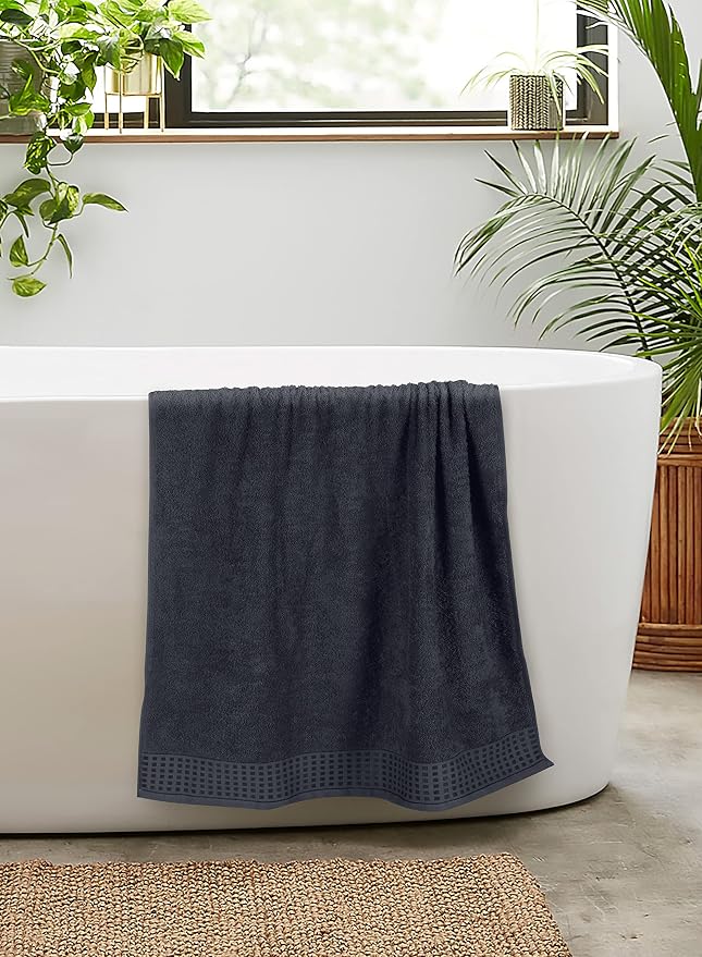 GLAMBURG 100% Cotton 2 Pack Oversized Bath Towel Set 28x55 Inches, Ultra Soft - Image 5