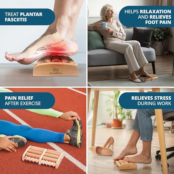 TheraFlow Foot Roller for Plantar Fasciitis Relief and Neuropathy Pain Relief - Image 4