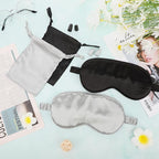Silk Satin Sleeping Mask Eye Mask Set Include 2 Blindfold Eyeshade Elastic - Image 7