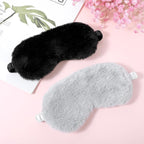 WY LIGHTING LEVEL 2 Pcs Plush Eye Mask Soft Sleeping Blindfold Eye Cover - Image 5