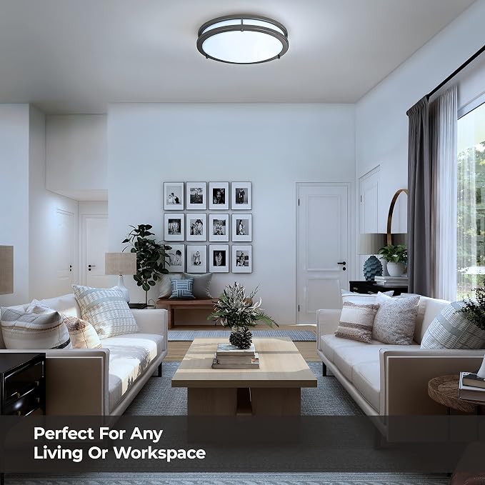 LB72160 LED Flush Mount Ceiling Light, 12 inch, 15W Dimmable 1200lm, 5000K - Image 4