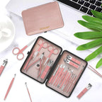 ZIZZON Manicure Set 18 in 1 Professional Pedicure Set Nail scissors Grooming Kit - Image 8