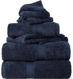 SUPERIOR Egyptian Cotton Pile 6 Piece Towel Set, Includes 2 Bath, 2 Hand by SUPERIOR