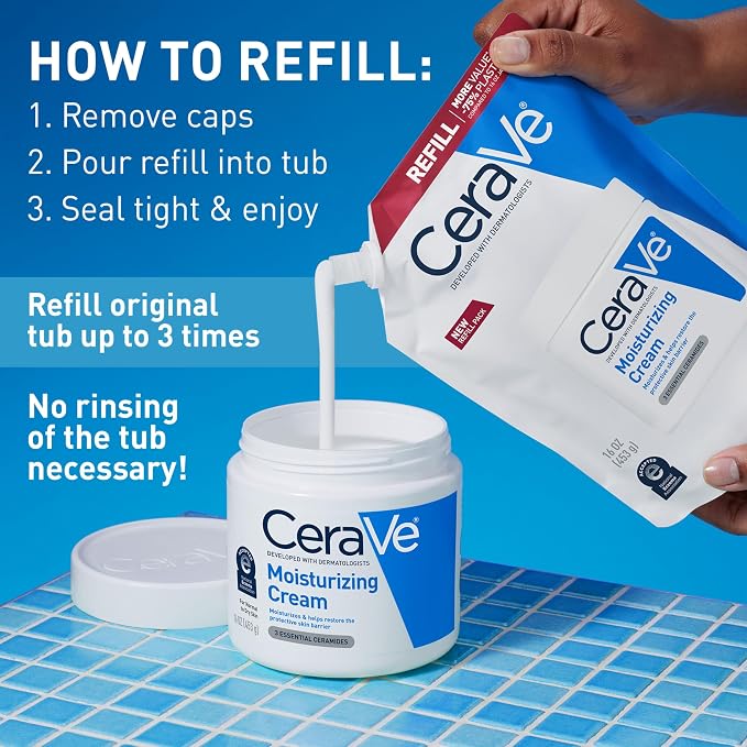 CeraVe Moisturizing Cream, Body and Face Moisturizer - Image 3