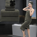 8 Piece Bathroom Towel Set Brown |2 Oversized Large Bath Towels Sheet, 2 Hand by MAGGEA
