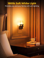 Briignite Candle Night Light Plug in, Amber Night Lights Plug into Wall - Image 5