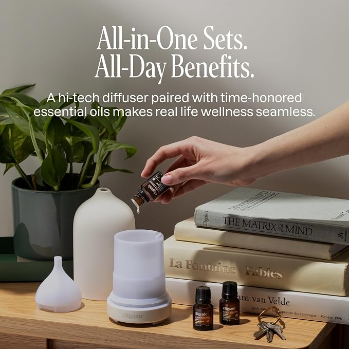 Cliganic Serenity Essential Oils Diffuser Set – Aromatherapy Humidifier - Image 6