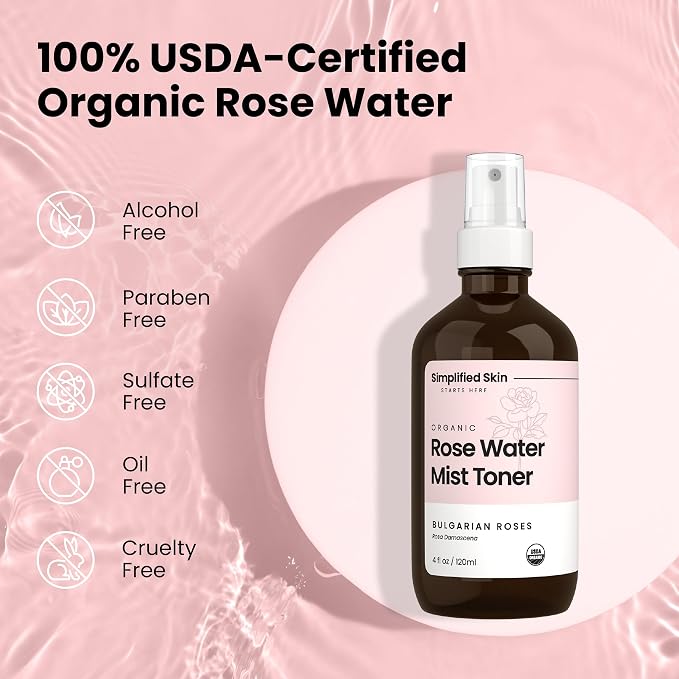 Organic Rose Water Spray for Face & Hair – Pure Rosewater Toner – Refreshing - Image 6