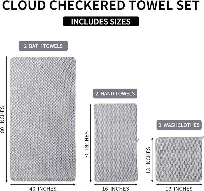 Extra Large Bath Towel Set of 6, Oversized Bath Sheet Super Soft Highly - Image 7