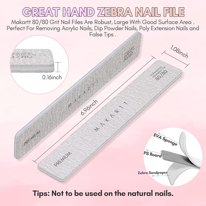 Makartt Nail File: 80/80 Grit Emery Boards - Image 5