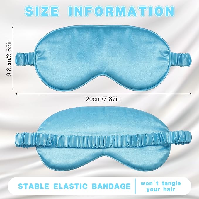 Coume 16 Pieces Silk Sleep Mask Eye Coverings - Image 2
