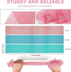 UJFQBH 3 Pieces African exfoliating net African Net Long Net Bath Sponge - Image 3