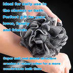Black Bath Shower Loofah Exfoliating Body Back Scrubber Sponge - Image 5