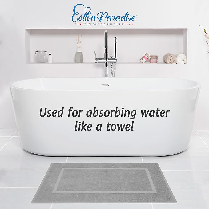 Cotton Paradise 100% Cotton Bath Mats - Image 2