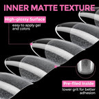 UNA GELLA Medium Oval Fake Nails Pre-shape 216pcs Round Gel Nail Tips Press on - Image 7