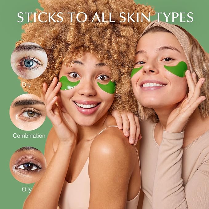 Under Eye Patches for Dark Circles: 30 Pairs Green Tea Eye Gels Pads - Image 7