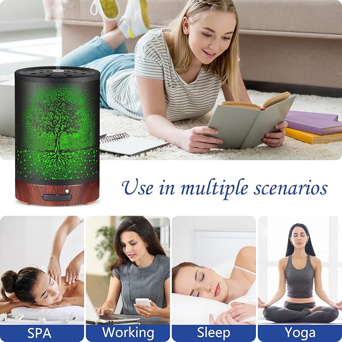 Essential Oil Diffuser- Aromatherapy Diffuser with7 Colors Light and Auto-Off - Image 6