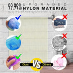 UJFQBH 4 Pieces African exfoliating net African Net Long Net Bath Sponge - Image 2