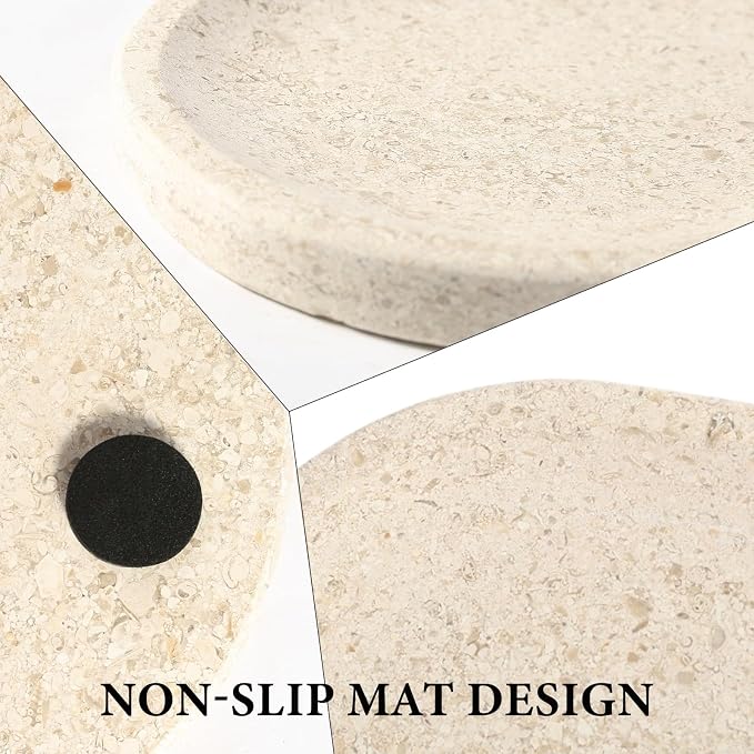 Koville Marble Vanity Tray for Decor, Natural Bathroom Tray for Bathroom - Image 4