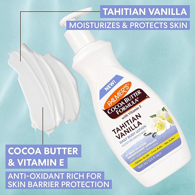 Palmer's Cocoa Butter Formula Tahitian Vanilla Body Lotion, 13.5 Oz, Daily - Image 5