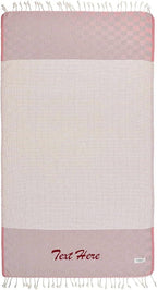 Personalized Embroidered Beach Towel | Throw Blanket, Easy Carry, Sand Free by LA%60HAMMAMFINELIVING
