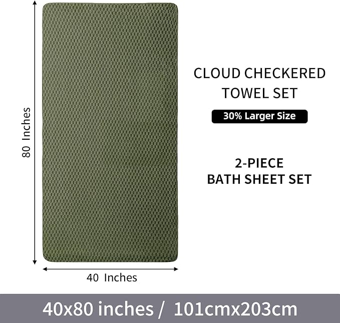 Extra Large Bath Towel Sheet-40x80 Inches Oversized, Super Soft, Quick Dry - Image 7