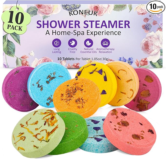 10 Pack Shower Steamers Aromatherapy Gifts by KONEUK